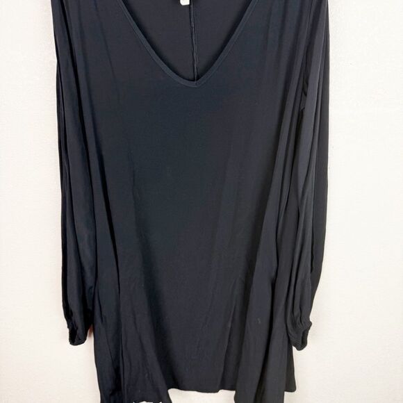 Elan Black Tunic Swim Dress Cover Up Open Shoulder Small - Picture 3 of 6